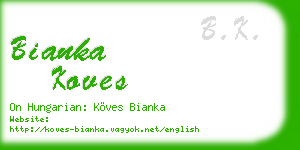 bianka koves business card
